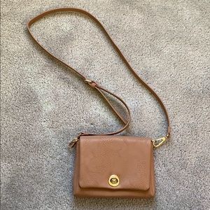 Tan cross body bag